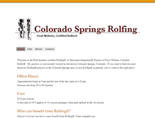 Tablet Screenshot of coloradospringsrolf.com